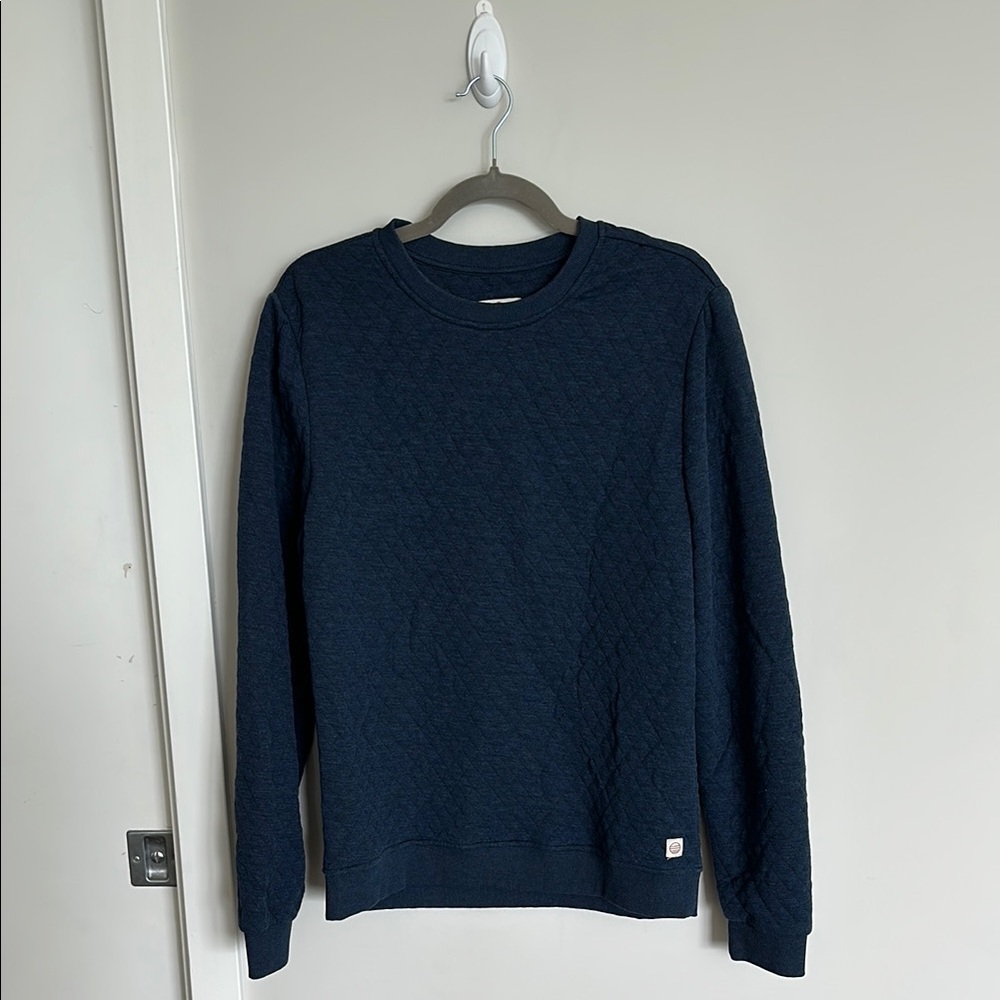 Marine Layer Blue Crewneck Sweater Classic Knit